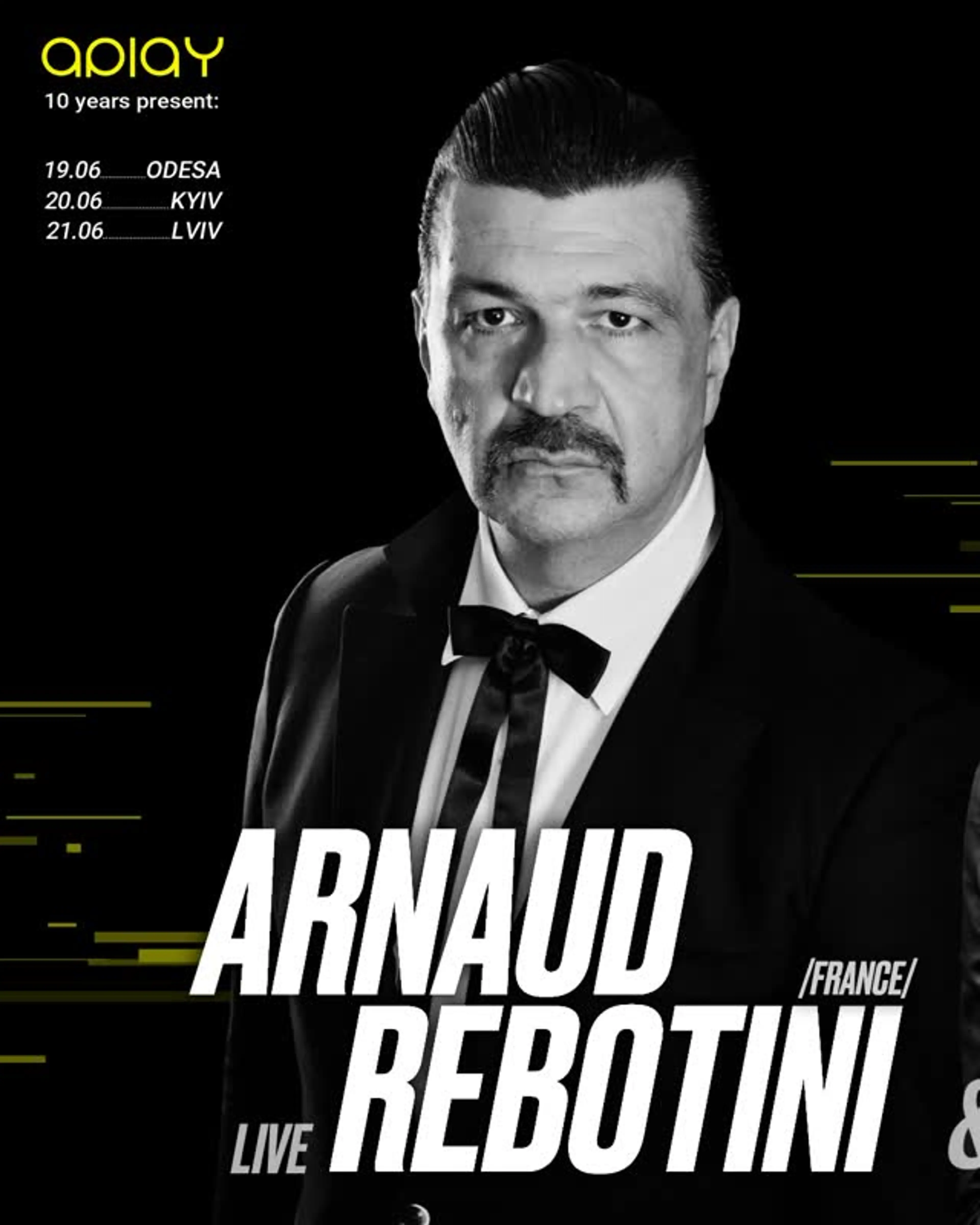10 років APLAY: ARNAUD REBOTINI 🇫🇷 — міні тур Україною